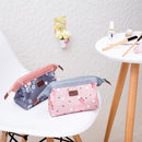 Korean Cosmetic Bag Flower Flamingo Fox Portable Waterproof Travel Storage Bag Large Capacity Pencil Case