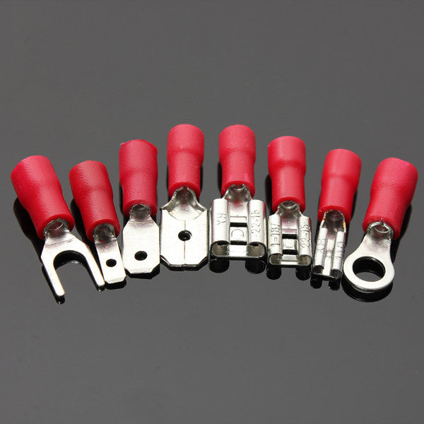 Excellway EC08 280pcs Assorted Electrical Fork Ring Spade Crimp Terminal Wire Connector Box Kit