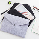 1pcs Simple Solid A4 Felt Document Bag Business Briefcase File Folder Office School Student Gifts