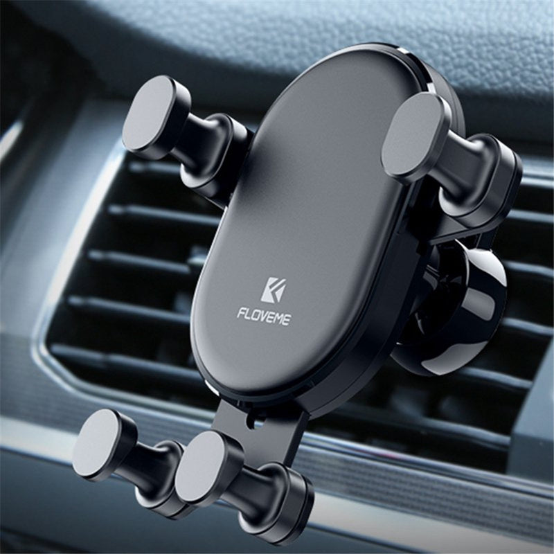 Floveme Gravity Linkage Automatic Lock Car Mount Air Vent Holder for Samsung Xiaomi Mobile Phone