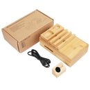 Bakeey Bamboo 5 USB Charge Station Apple Watch Airpods Wireless Charger Stand for iPhone 11 Pro XR X for Samsung Xiaomi Huawei