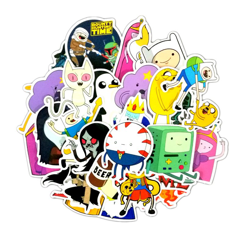 29pcs Adventure Time Cartoon Pvc Waterproof Sticker For Wall Car Laptop Bicycle Luggage Sticker