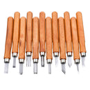12pcs Engraving Carving Cutter Wood Carving Tool with Whetstone for Handmade DIY Art Craft Tools Kit