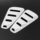 Pair White Side Window Louvers Scoop Cover Vent For Ford Mustang 2005-2014