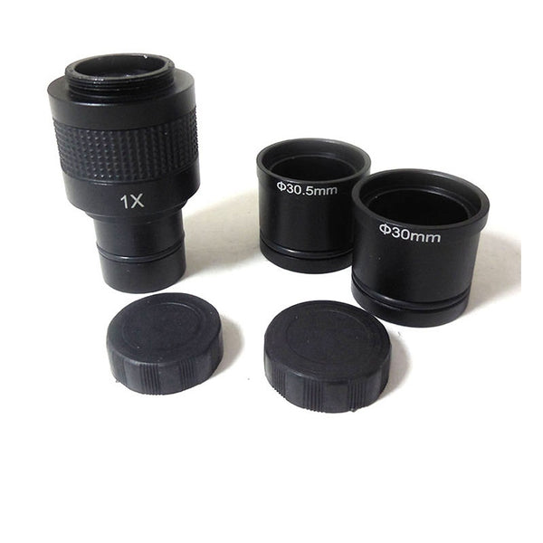 1X C Mount Metal Digital Microscope Adapter Port Relay Lens for CCD CMOS Camera Video