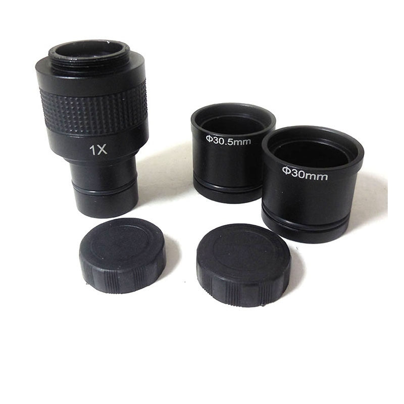 1X C Mount Metal Digital Microscope Adapter Port Relay Lens for CCD CMOS Camera Video