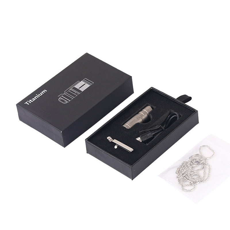 Rover Camel Ta6132 130LM 2 Modes USB Rechargeable IPX8 Zoomable EDC LED Flashlight Keychain Light