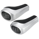 Car 5/6 Speed PU Leather Matte Silver Gear Shift Knob for BMW 1/3/5/6 Series X1 X3 X5
