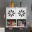 Bathroom Kitchen Storage Container Rack Wall Punch-free Toilet Washbasin Storage Cabinet