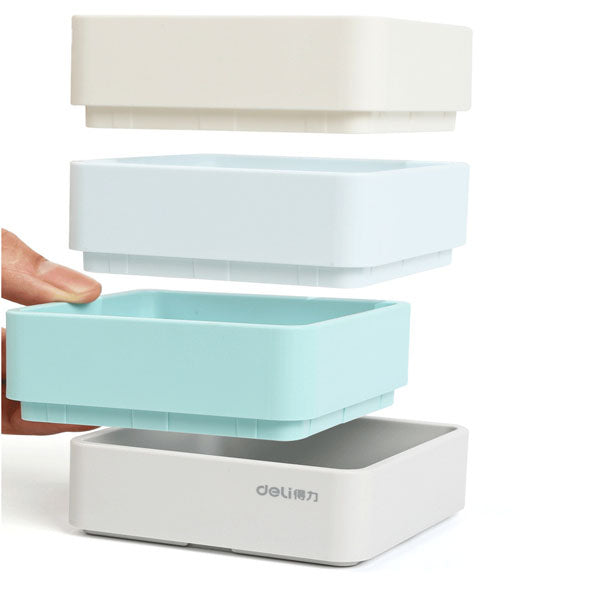 Deli 9125 Music Element Minimalist Pen Holder ABS Resin Anti-Dirty Durable Student Pencil Gel Pen Storage