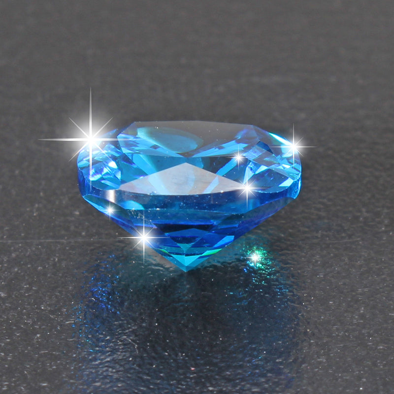 Unheated Artificial Ceylon Blue Sapphire 8.71 Carats Cushion Shape 10x10mm Decorations