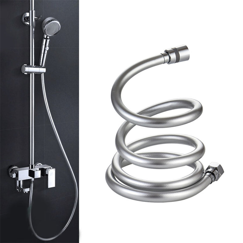 1.5/2/3M 1/2'' PVC Smooth High Pressure Water Shower Hose 360 Degree Swivel Long Hose for Bath Handheld Shower Head