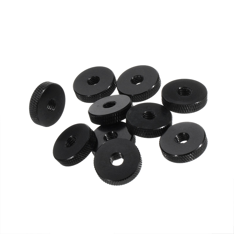 10Pcs M6 Manual Knurled Thumb Aluminum Alloy Screw Nut Spacer Flat Washer