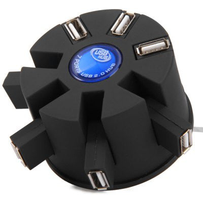 Wudoumi WDM-93 USB2.0 7 Port Garden Column Folding Portable USB Hub