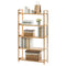 Bamboo Bookshelf Rack Multifunctional Bathroom Kitchen Living Room Holder Plant Flower Stand Utility Shoes Storage Shelf