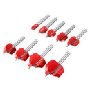 Drillpro 9pcs 6mm Shank Bottom Cleaning Router Bit Set Wood Milling Cutter Woodworking Tools