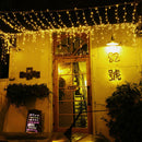 AC220V 2M*0.6M LED Curtain String Light Holiday Christmas Home Warm White Lamp US Plug