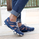 Outdoor Fishing Men Hole Lace Up Sandals Beach Slipper Shoes