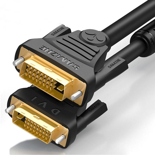 SAMZHE DV-8010 DVI(24+1) To DVI(24+1) Cable Video Cable Adapter for Projector Laptop TV