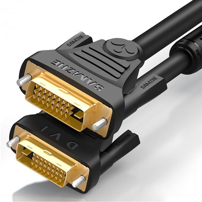 SAMZHE DV-8010 DVI(24+1) To DVI(24+1) Cable Video Cable Adapter for Projector Laptop TV