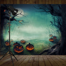 5x7FT Vinyl Halloween Pumpkin Tree Photography Backdrop Background Studio Prop