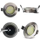 LUSTREON 5W 64 LED 490lm Round Recessed Ceiling Down Light Dimmable Spotlight AC220V-240V