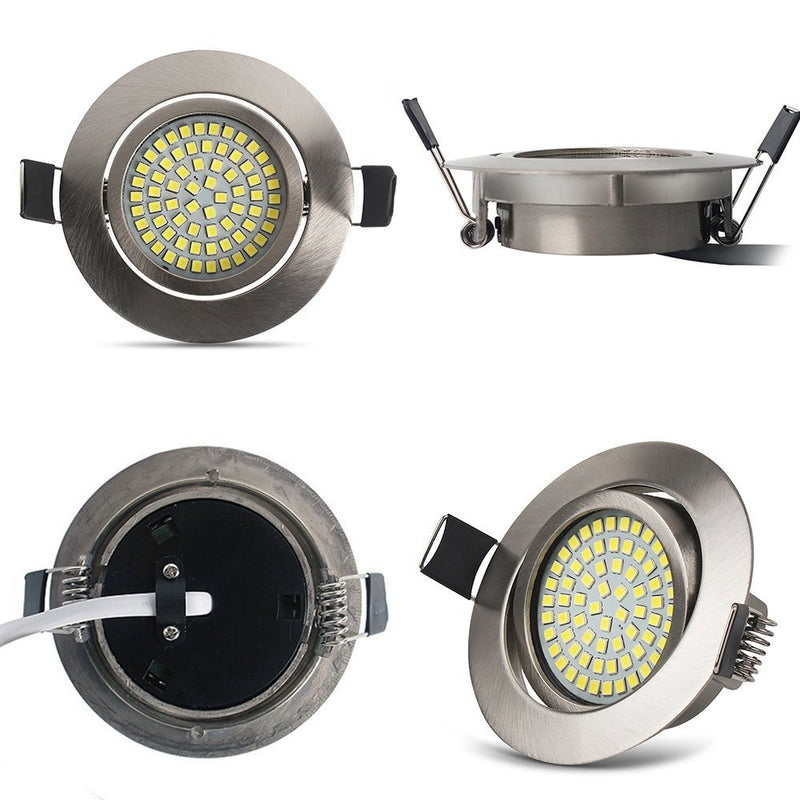 LUSTREON 5W 64 LED 490lm Round Recessed Ceiling Down Light Dimmable Spotlight AC220V-240V