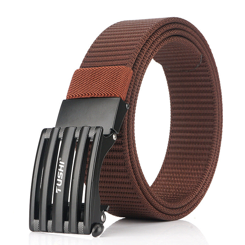 TUSHI 125cm x 3.4cm Zinc Alloy Quick Release Buckle Nylon Tactical Belt Casual Belts Business Belt