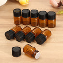 10Pcs 2ml Glass Amber Dripper Bottle For Essential Oils Aromatherapy Crafts