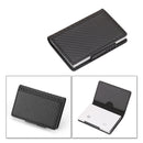 RFID X-37 Portable Anti-degassing Business Card Holder Wallet Leather Name Card Case ID Credit Card Storage Box