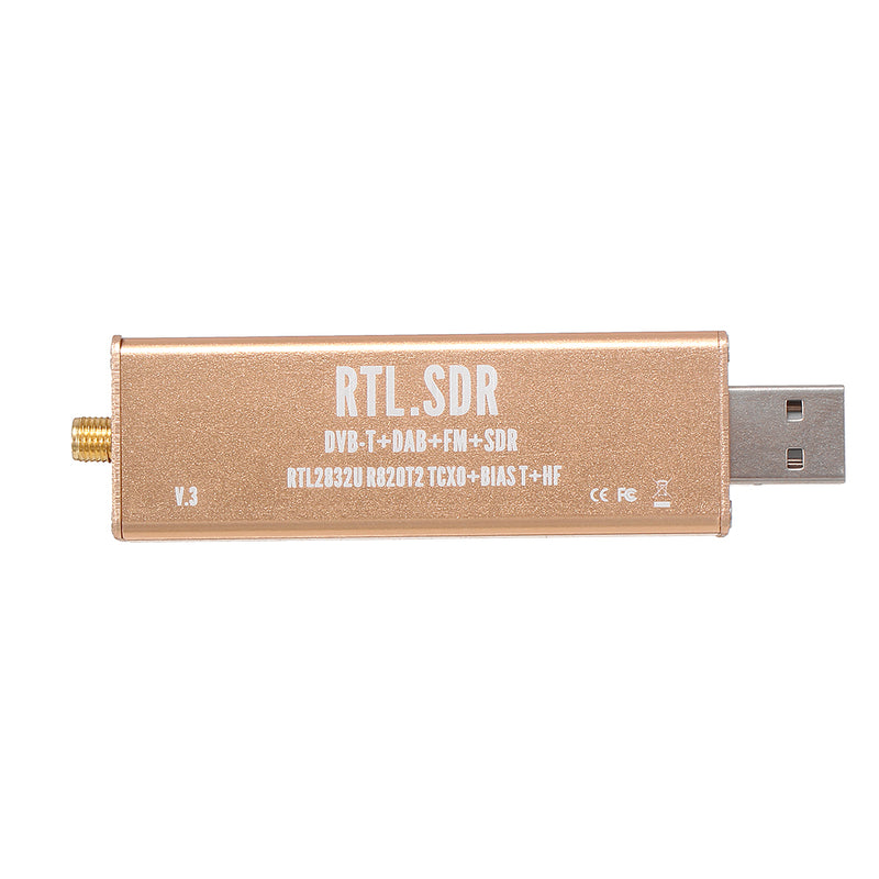 RTL SDR Receiver V3 Pro RTL2832U R820T2 0.5PPM TXCO HF Bias SMA Software Defined Radio Fullband for Windows 10 Mac Android Linux