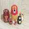6PCS/Set Cute Wooden Animal Paint Nesting Dolls Decorations Russian Doll Matryoshka Hand Paint Toys