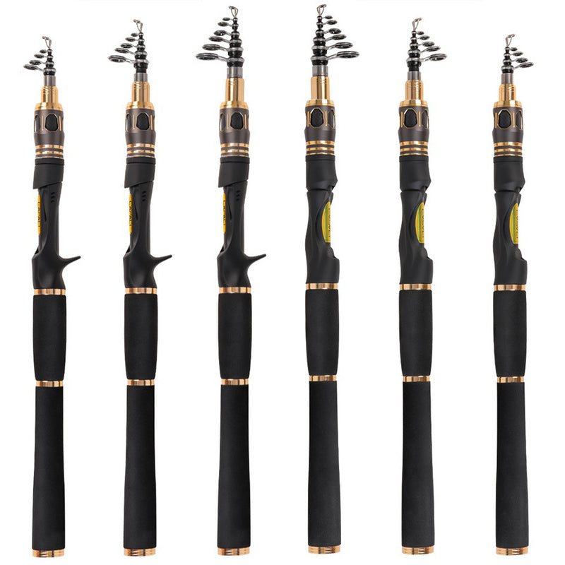 CAPACI 28082 RF Series Carbon Alloy Retractable Fishing Rod Portable Outdoor Fishing Pole Fishing Accessories-Casting 1.8M/2.1M/2.4M