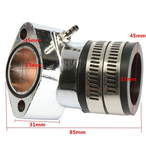 Aluminum Racing Intake Manifold For GY6 150cc Chinese Scooter Go Kart