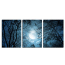 Miico Hand Painted Three Combination Decorative Paintings Dark Clouds Wall Art For Home Decoration