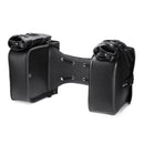 Pair Motorcycle PU Leather Box Hanging Side Saddlebags Black With Water Bottle Kettle Bag Universal