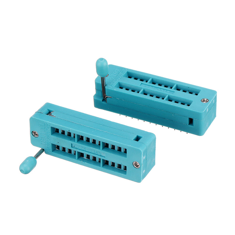 2pcs IC Lock Seat Zif Socket Test Universal zif Sockets 24Pin Narrow