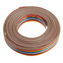 3pcs 5M 1.27mm Pitch Ribbon Cable 14P Flat Color Rainbow Ribbon Cable Wire Rainbow Cable