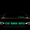 Luminous Rotatable Double Number Car Temporary Parking Phone Number Card Plate Car Decoration