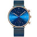 CRRJU 2278 Chronograph Luminous Display  Calendar Fashion Steel Strap Men Quartz Watch
