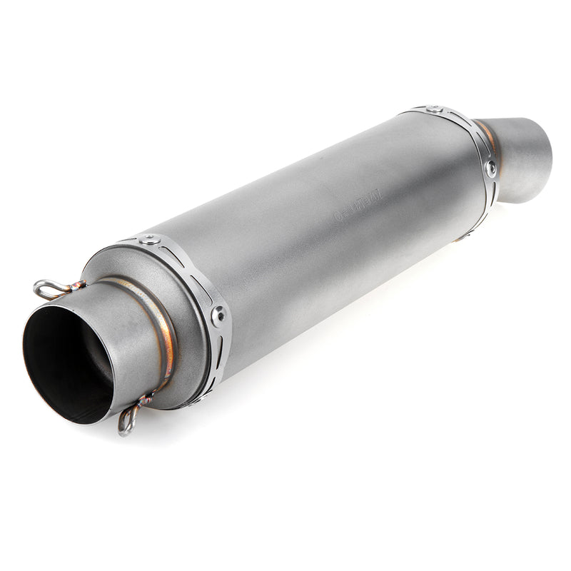 Inlet 36-51mm Motorcycle Exhaust Tail Tip Pipe Muffler Stainless Steel Modified Universal Titanium