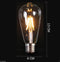 E27 LED 2W Warm White COB LED Filament Retro Edison Light Bulb AC110V AC220V