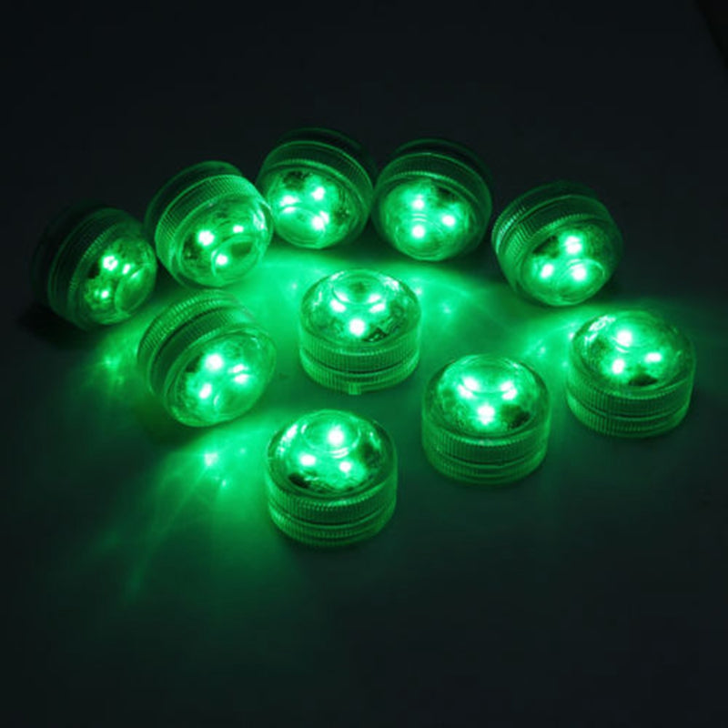 10X Remote Control Waterproof RGB Submersible LED Candle Tea Light Table Lamp Decoration