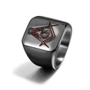 Fashion Finger Ring Titanium Steel Pattern Geometric Finger Rings Hand Accessories Jewelry for Men