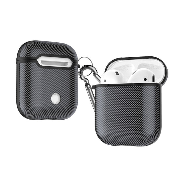 1PCS Mini Portable Protective Custom Carbon Fiber Earphone Case for AirPods Headphone