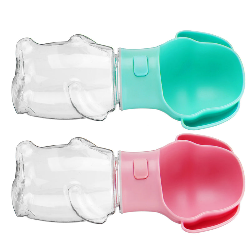 500ml Portable Pet Travel Water Bottle Dispenser Feeder Cat Dog Drinking Bowl