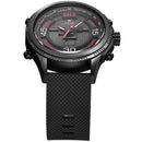 WEIDE 6306 Dual Display Digital Watch Cosy Silicone Strap Alarm Calendar Luminous Sport Watch