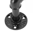 Urban Industrial Style Iron Water Pipe Effect Wooden Wall Shelf Coat Hooks Rack