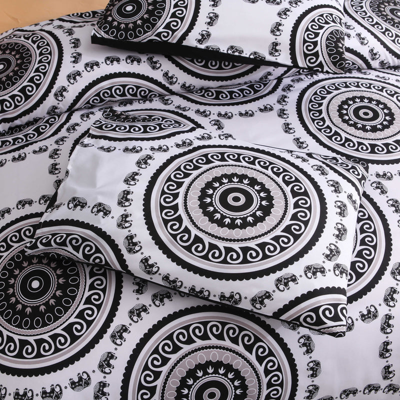 3 PCS Bedding Sets Bohemian National Style Quilt Cover Pillowcase For Queen Size