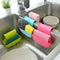 Creative Kitchen Sink Sponge Storage Bag Drain Saddle Dual Drain Basket Racks Sundries Organizer